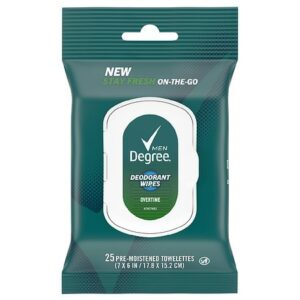 Degree Deodorant Wipes Overtime - 25.0 ea