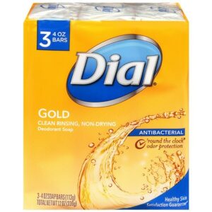 Dial Antibacterial Deodorant Bar Soap Gold, Gold - 4.0 oz x 3 pack