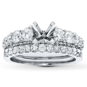 Diamond Bridal Setting 1-1/4 ct tw Round-Cut 14K White Gold