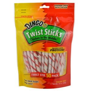 Dingo Twist Sticks, Chicken in the Middle, 50 Pack - 10.0 oz