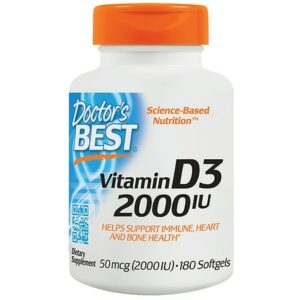 Doctor's Best Best Vitamin D3, 2000 IU, Softgels - 180.0 ea