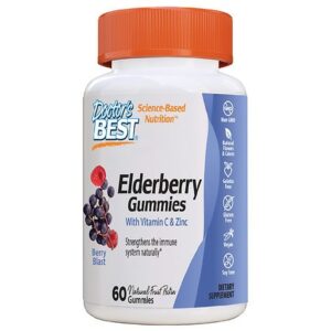 Doctor's Best Elderberry Gummies with Vitamin C & Zinc Berry - 60.0 ea