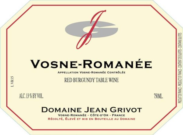 Domaine Jean Grivot 2016 Vosne-Romanee - Pinot Noir Red Wine