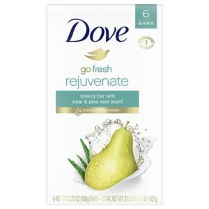 Dove Go Fresh Beauty Bar Pear and Aloe Vera - 3.75 oz x 6 pack