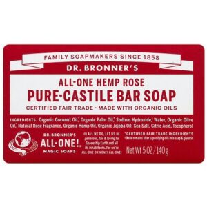 Dr. Bronner's Bar Soap, Rose Rose - 5.0 oz