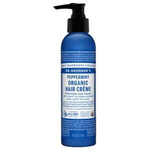 Dr. Bronner's Peppermint Organic hair Creme - 6.0 fl oz
