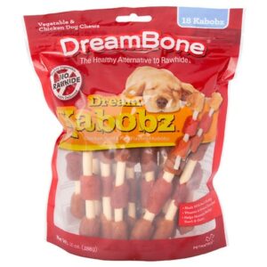 DreamBone Kabobz Rawhide Free Dog Chews Triple Meat - 18.0 ea