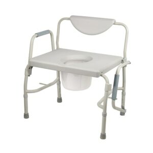 Drive Medical Bariatric Drop Arm Bedside Commode Seat Over Sized Heavy Duty - 1.0 ea