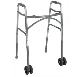 Drive Medical Heavy Duty Bariatric Two Button Walker with Wheels - 1.0 ea