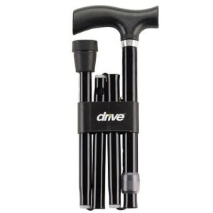 Drive Medical Heavy Duty Folding Cane Lightweight Adjustable with T Handle - 1.0 ea