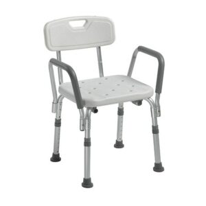 Drive Medical Knock Down Bath Bench with Back and Padded Arms - 1.0 ea