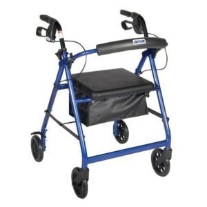 Drive Medical Rollator Walker with Fold Up and Removable Back Support and Padded Seat - 1.0 ea
