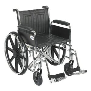 Drive Medical Sentra EC Heavy Duty Wheelchair with Detachable Full Arms and SwingAway Footrest 20 Inch Seat - 1.0 ea