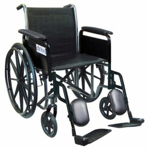 Drive Medical Silver Sport 2 Wheelchair with Elevating Foot Rest 18 inch - 1.0 ea
