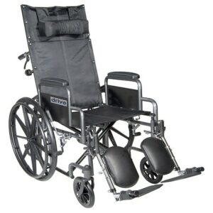 Drive Medical Silver Sport Reclining Wheelchair with Detachable Desk Arms and Leg rest 16 Inch Seat - 1.0 ea