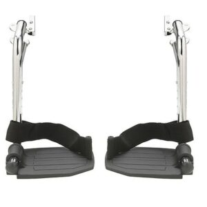 Drive Medical Swing Away Footrests with Aluminum Footplates 1 Pair - 2.0 ea