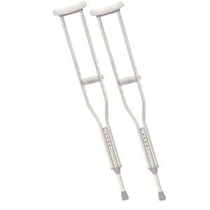 Drive Medical Walking Crutches with Underarm Pad & Handgrip Adult - 1.0 pr