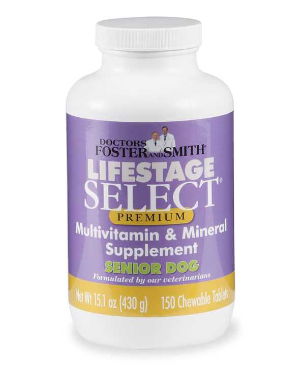 Drs. Foster and Smith Pet Supplements & Vitamins - 150-Ct. Senior Dogs Multivitamin & Mineral Supplement