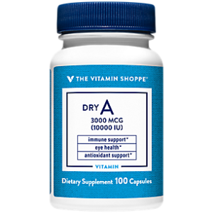 Dry Non-Oily Vitamin A - 10,000 IU (100 Capsules)