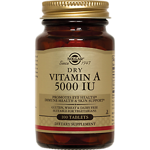 Dry Vitamin A - 5,000 IU (100 Tablets)