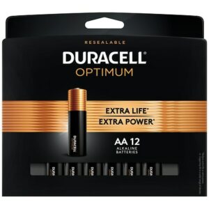 Duracell Optimum 1.5V Alkaline AA Batteries Copper & Black - 12.0 ea