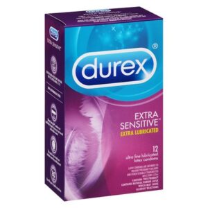Durex Extra Sensitive Ultra Thin Premium Lubricated Latex Condoms - 12.0 ea