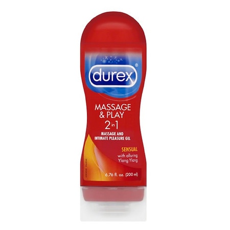 Durex Massage & Play: Ylang Ylang- Intensify 2-in-1 Massage Gel & Intimate Lubricant Sensual with Alluring Ylang Ylang - 6.7 oz