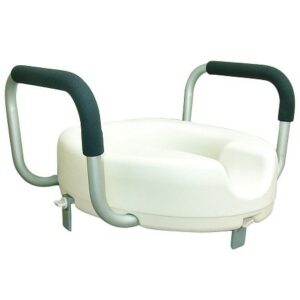 Duro-Med Locking Raised Toilet Seat with Arms - 1.0 ea