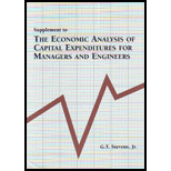 Economic Analysis of Capital Expanded - Supplement