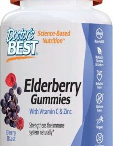 Elderberry Gummies with Vitamin C & Zinc Berry Blast 60 Gummies - Immune System Support Doctor's Best