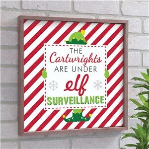 Elf Surveillance Personalized Wall Decor