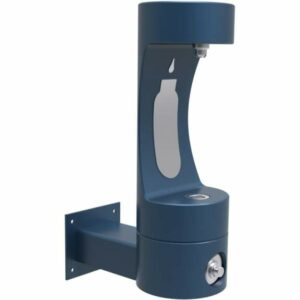 Elkay LK4405BFFRK EZH20 10" Wall Mounted Outdoor Bottle Filling Station with Freeze Resistance Blue Drinking Water Solutions Bottle Fillers Cooler