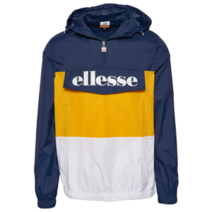 Ellesse Mens Ellesse Domani 1/4 Zip Jacket - Mens Navy/Yellow Size XL