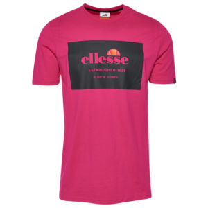 Ellesse Mens Ellesse Grosso T-Shirt - Mens Pink/Black Size S