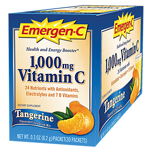 Emergen-C - 1,000 MG Vitamin C with B Vitamins & Electrolytes - Tangerine (30 Single Serving Packets)
