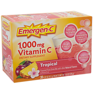 Emergen-C - 1,000 MG Vitamin C with B Vitamins & Electrolytes - Tropical (30 Single Serving Packets)
