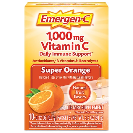 Emergen-C Daily Immune Support Drink with 1000 mg Vitamin C, Antioxidants, & B Vitamins - 0.32 oz x 10 pack