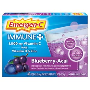 Emergen-C Immune+ System Support Dietary Supplement Fizzy Drink Mix With Vitamin D - 0.32 oz x 30 pack