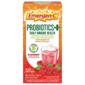 Emergen-C Probiotics+ Daily Immune Health Dietary Supplement Drink Mix + A Boost of Vitamin C - 0.2 oz x 14 pack