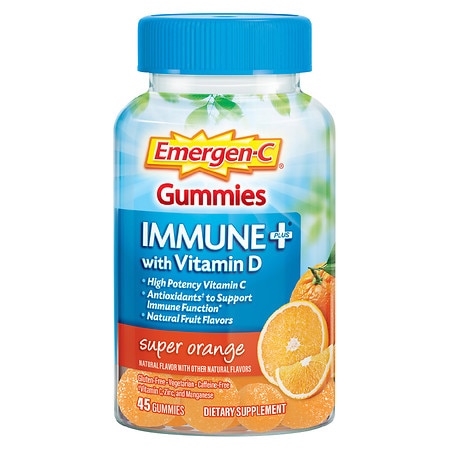 Emergen-C With Vitamin D Dietary Supplement Super Orange - 45.0 ea