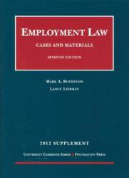 Employment Law: Cases and Materials -12 Supplement