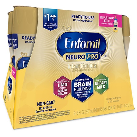 Enfamil Premium Infant Formula, Ready to Feed - 8.0 fl oz x 6 pack