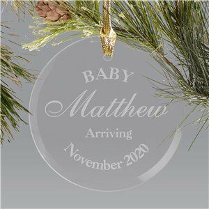 Engraved Baby Suncatcher