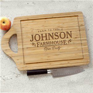 Engraved Farmhouse Cutting Board