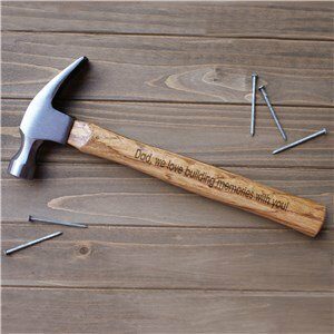 Engraved Fathers Day Wood Hammer