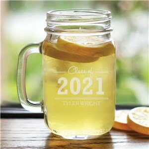 Engraved Graduation Mason Jar