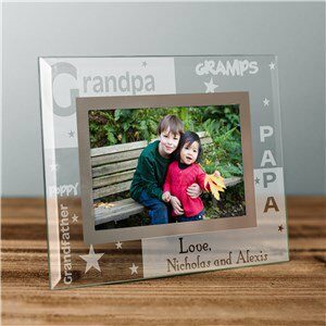 Engraved Grandpa Glass Frame