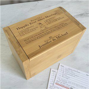 Engraved Happily Ever After Recipe Box