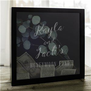 Engraved Honeymoon Fund Shadow Box