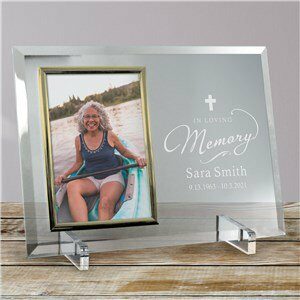 Engraved In Loving Memory Glass Frame